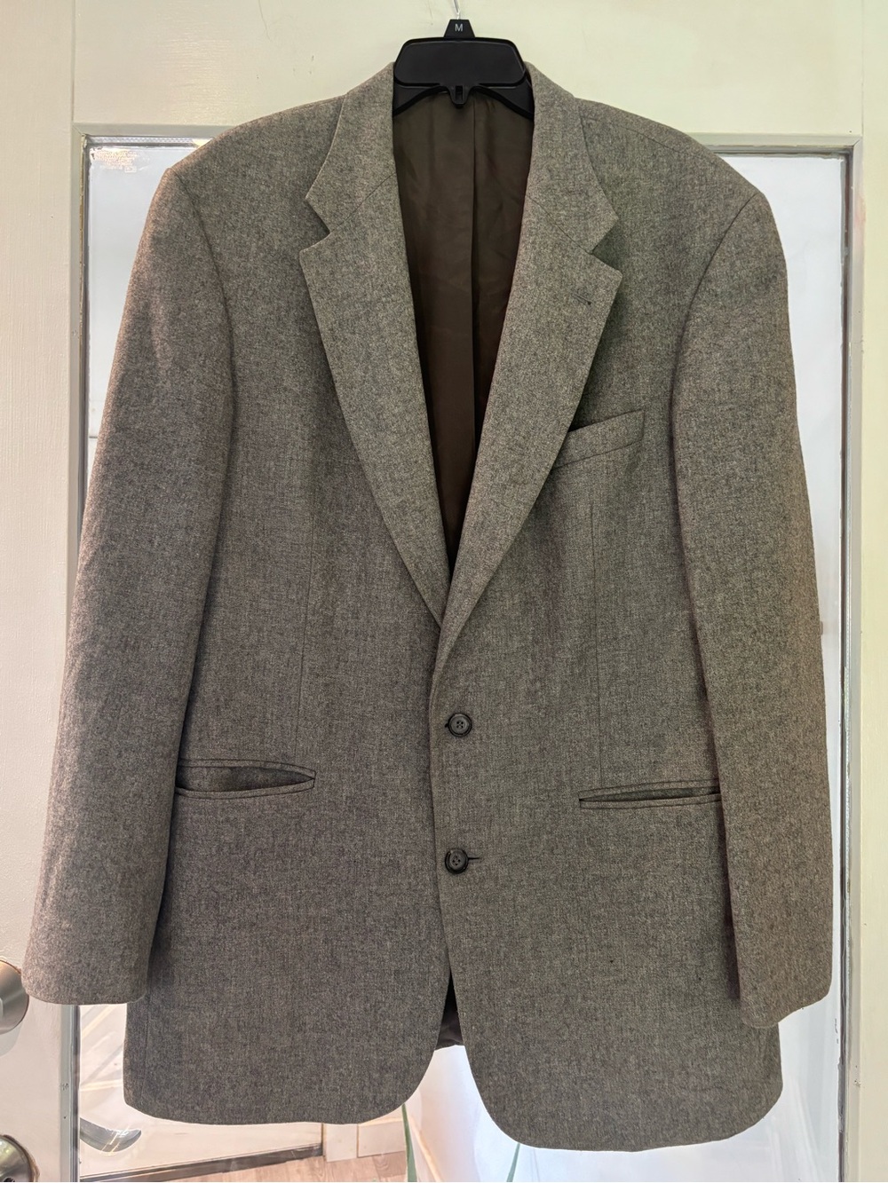 Oscar de la Renta Men's Gray Wool Sport Coat